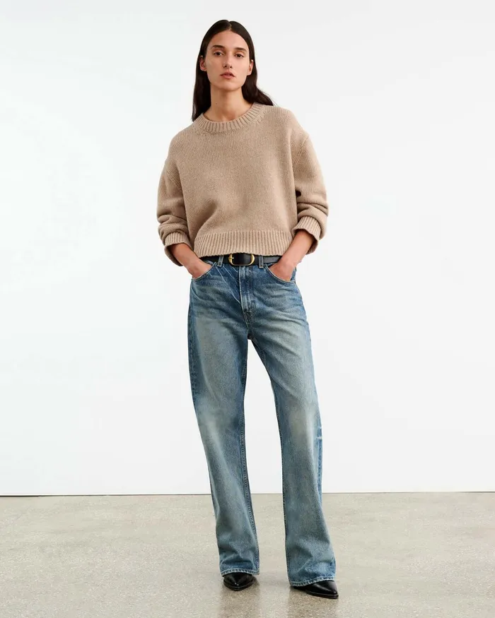 Women Knits and Sweaters Nili Lotan HAISLEY SWEATER Dark Pine