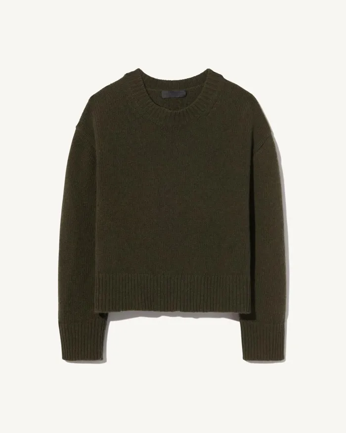Women Knits and Sweaters Nili Lotan HAISLEY SWEATER Dark Pine