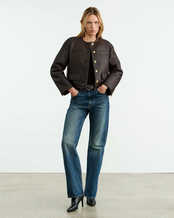Women Knits and Sweaters Nili Lotan KORINA CASHMERE SWEATER Espresso