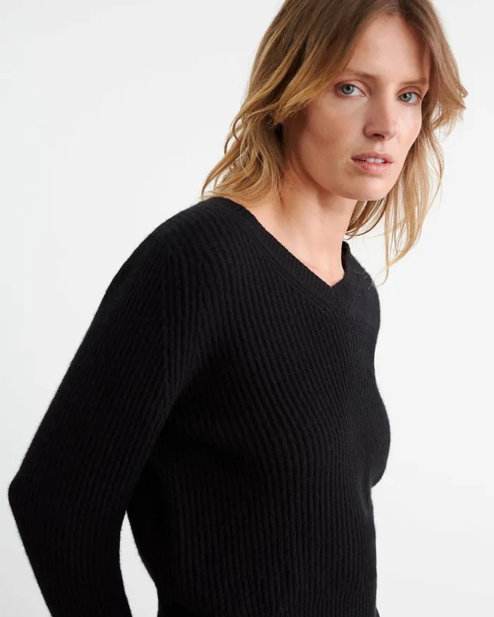 Women Knits and Sweaters Nili Lotan KORINA CASHMERE SWEATER Espresso