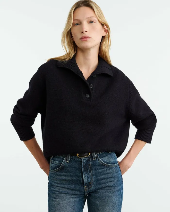 Women Knits and Sweaters Nili Lotan RENATA CASHMERE SWEATER Ivory