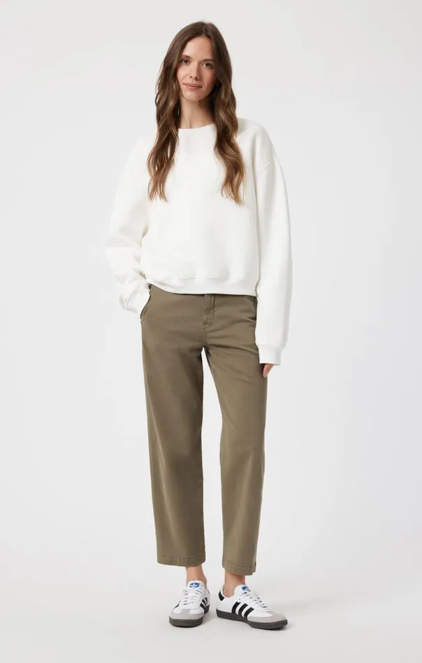 Women Lauren Straight Chino In Dusky Casual Twill Mavi Jeans Pants