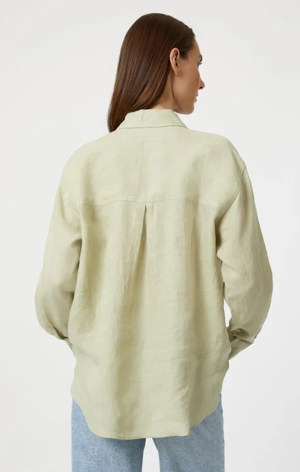 Women Linen ButtonUp Shirt In Lint Mavi Jeans Shirts Women Linen ButtonUp Shirt In Lint Mavi Jeans Shirts