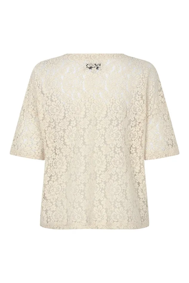 Women Lollys Laundry Blouses Tshirts BendixLL Tee SS Creme