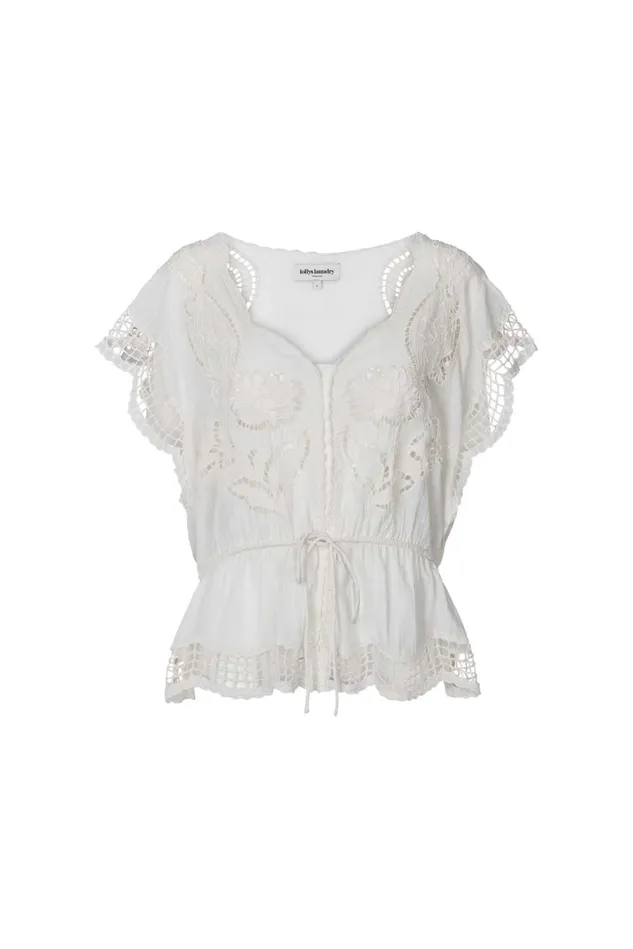 Women Lollys Laundry Blouses Tshirts Easton Top Creme