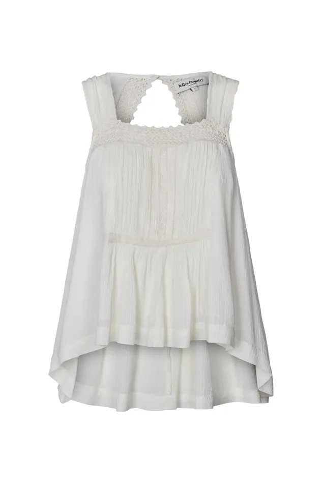 Women Lollys Laundry Blouses Tshirts Newton LL Top SL Creme