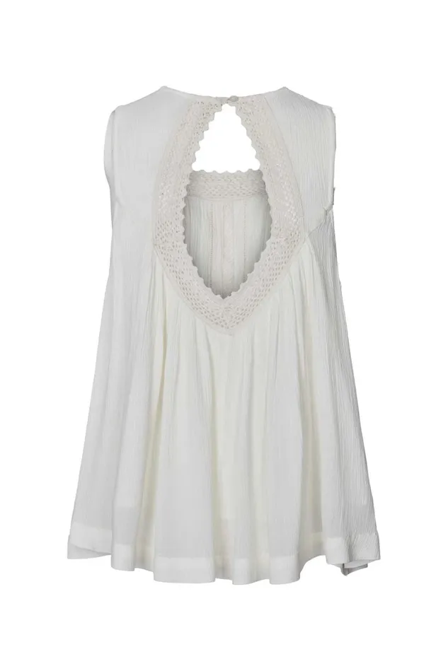 Women Lollys Laundry Blouses Tshirts Newton LL Top SL Creme