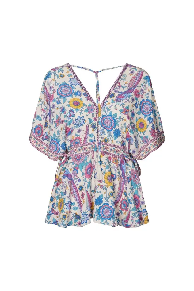 Women Lollys Laundry Blouses Tshirts Raven Top Multi