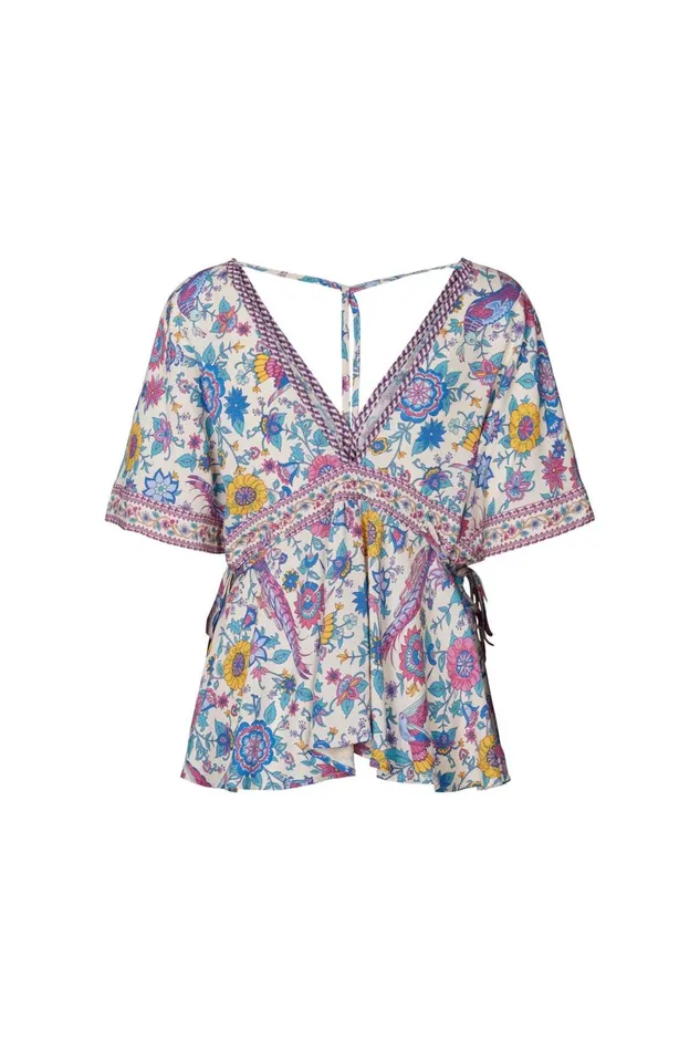 Women Lollys Laundry Blouses Tshirts Raven Top Multi