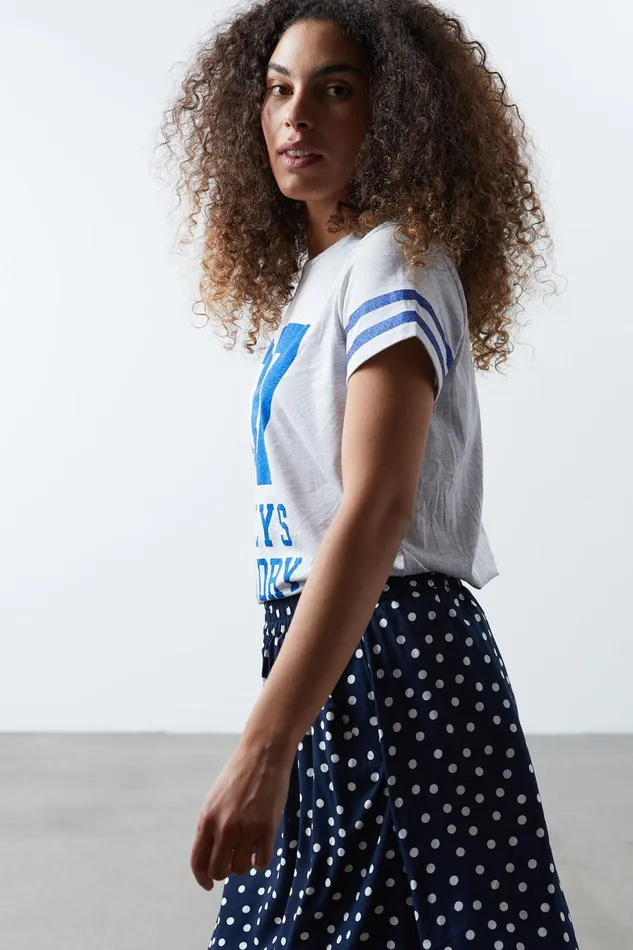 Women Lollys Laundry Blouses Tshirts Roma Tee Light Grey Melange