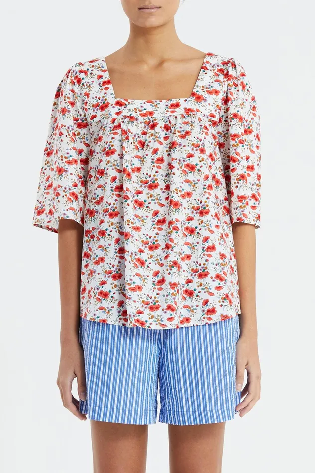 Women Lollys Laundry Blouses Tshirts Sasha Blouse Orange
