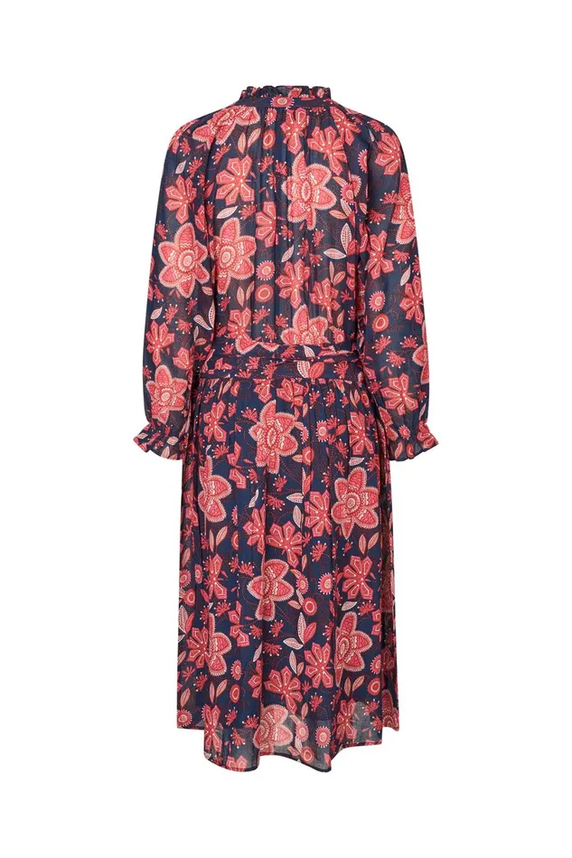 Women Lollys Laundry Dresses AminaLL Midi Dress LS Graphic Print
