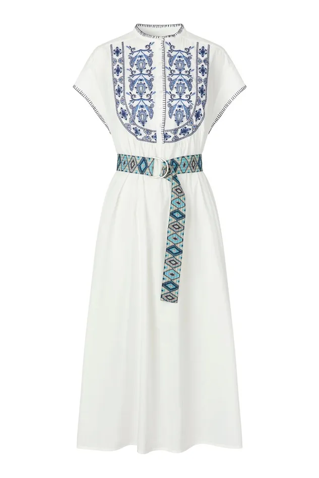 Women Lollys Laundry Dresses PinjaLL Maxi Dress SS White