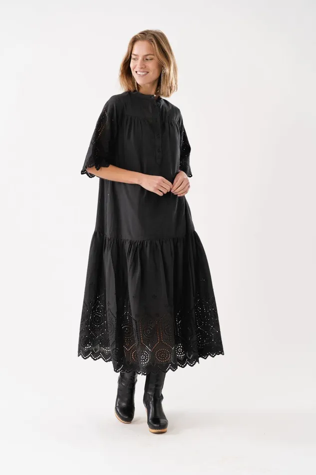 Women Lollys Laundry Dresses TimorLL Midi Dress SS Washed Black