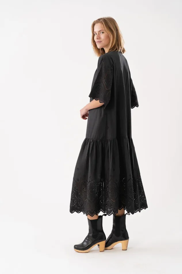 Women Lollys Laundry Dresses TimorLL Midi Dress SS Washed Black