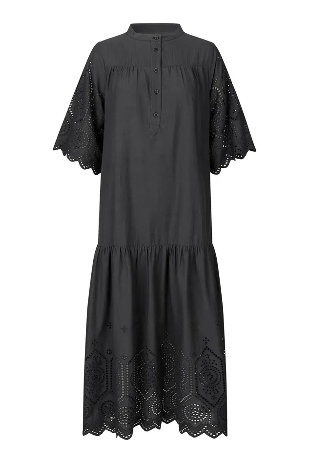 Women Lollys Laundry Dresses TimorLL Midi Dress SS Washed Black
