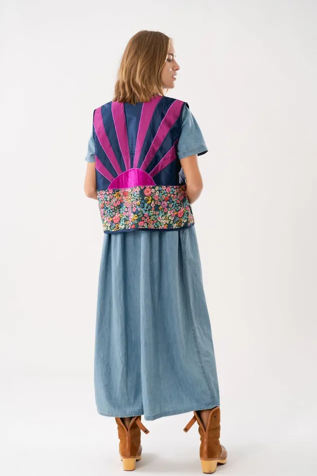 Women Lollys Laundry Gilets CairoLL Vest Flower Print