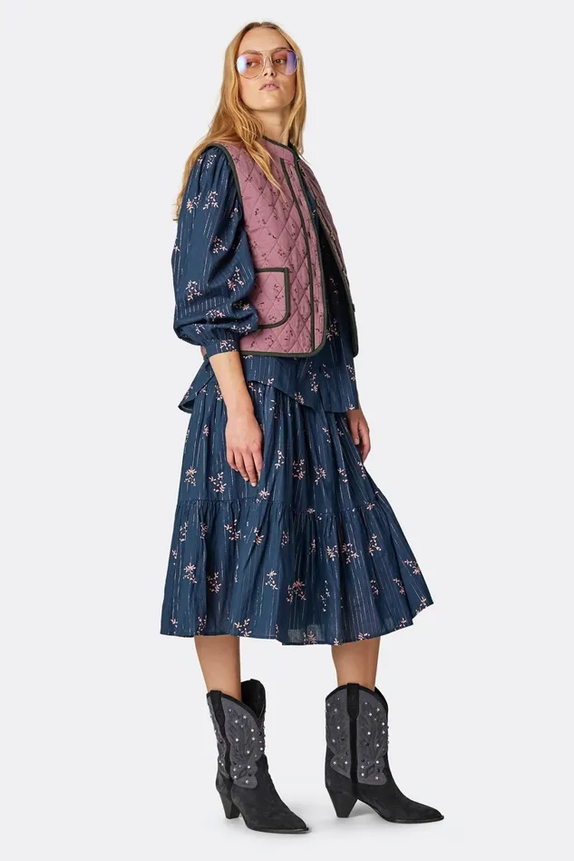 Women Lollys Laundry Jackets and Coats Cairo Vest Dark Lavender