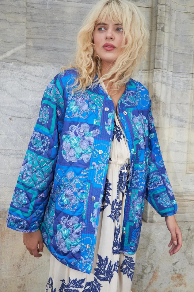Women Lollys Laundry Jackets and Coats LilyLL Quilted Jacket LS Blue
