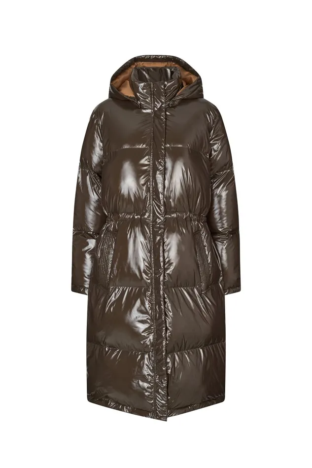 Women Lollys Laundry Jackets and Coats WillaLL Coat Long Dark Mokka