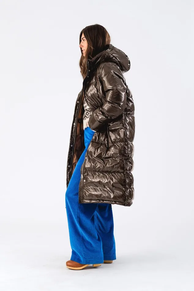 Women Lollys Laundry Jackets and Coats WillaLL Coat Long Dark Mokka