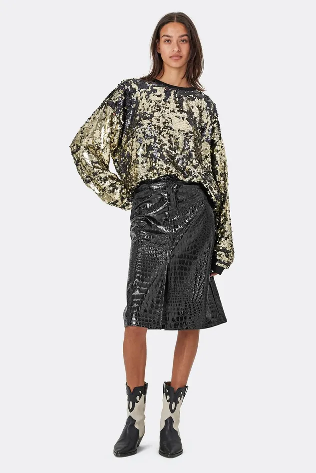 Women Lollys Laundry Knitwear CaliforniaLL Sweatshirt LS Gold