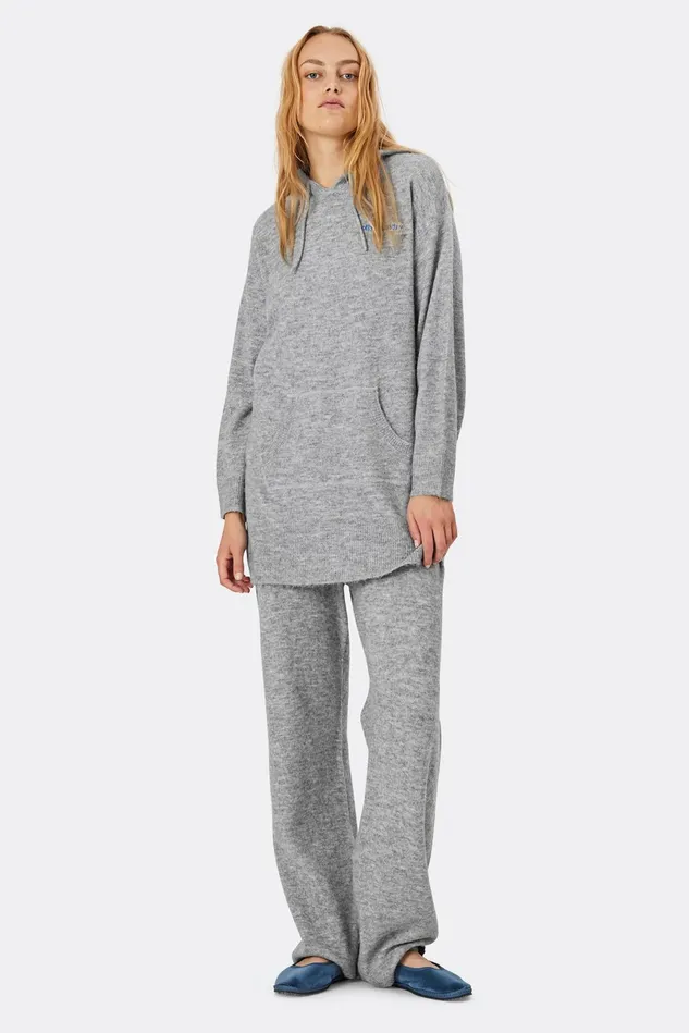 Women Lollys Laundry Knitwear PortlandLL Hoodie LS Grey Melange