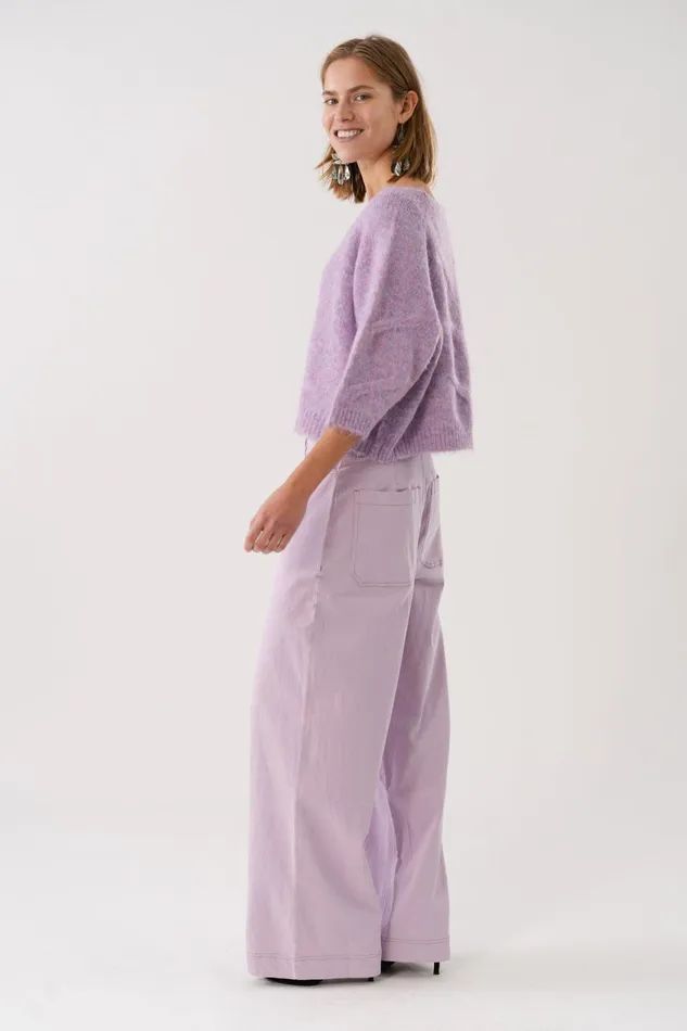 Women Lollys Laundry Knitwear TortugaLL Knit Jumper SS Lilac