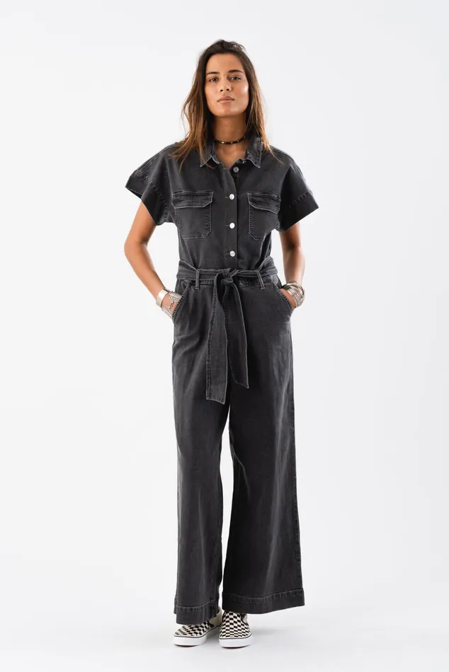 Women Lollys Laundry Pants Shorts MathildeLL Jumpsuit SS Grey