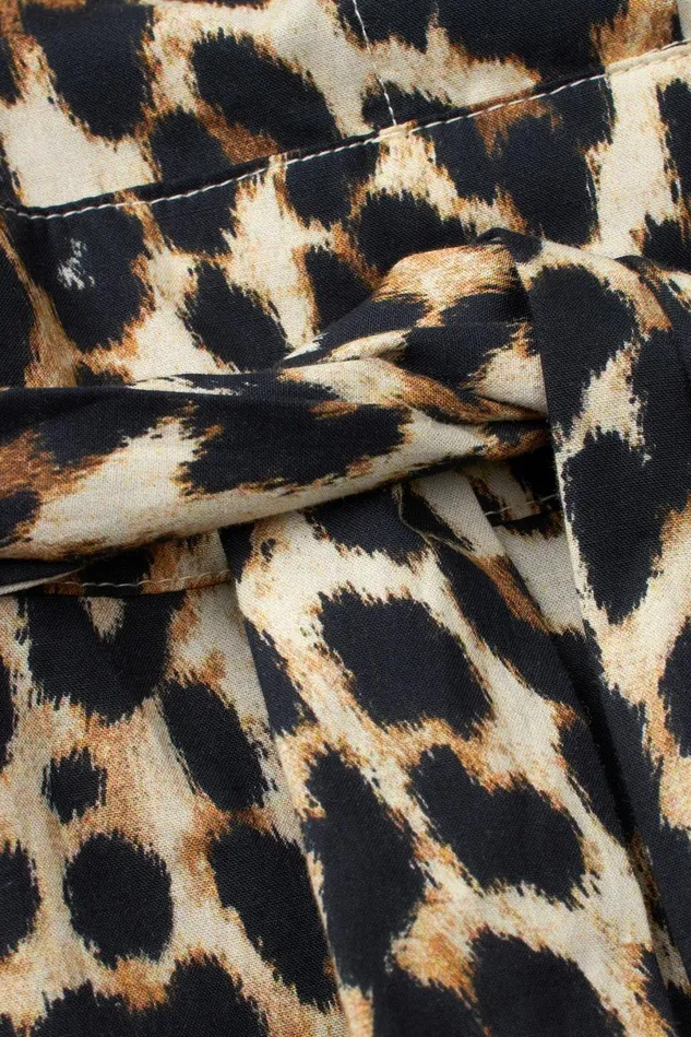 Women Lollys Laundry Pants Shorts MathildeLL Jumpsuit SS Leopard Print