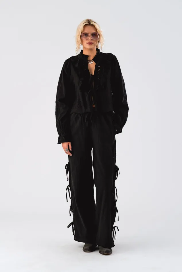 Women Lollys Laundry Pants Shorts RitaLL Pants Black
