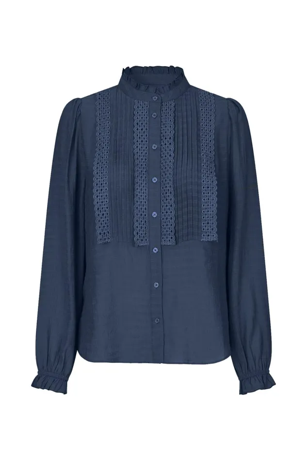 Women Lollys Laundry Shirts ArielLL Shirt LS Dark Blue