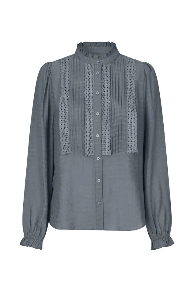 Women Lollys Laundry Shirts ArielLL Shirt LS Dark Grey