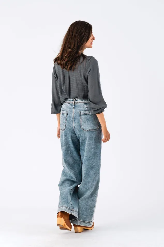 Women Lollys Laundry Shirts ArielLL Shirt LS Dark Grey