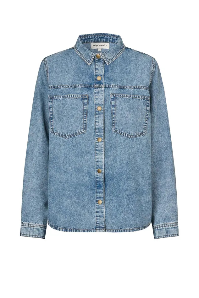 Women Lollys Laundry Shirts MegLL Shirt LS Light Blue