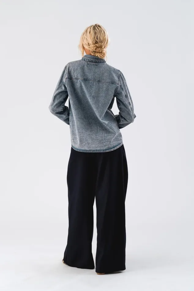 Women Lollys Laundry Shirts MegLL Shirt LS Light Blue