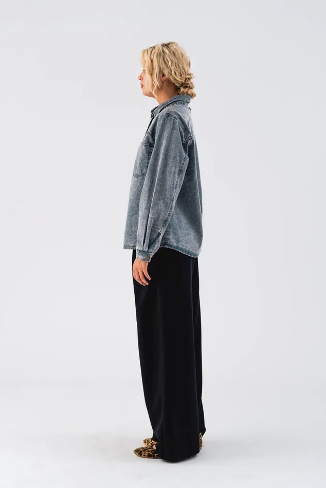 Women Lollys Laundry Shirts MegLL Shirt LS Light Blue