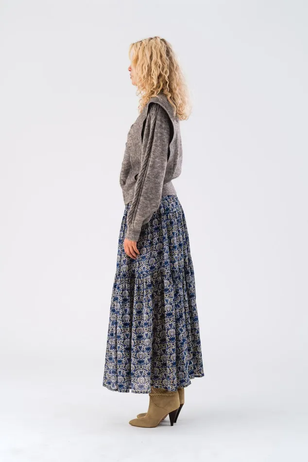 Women Lollys Laundry Skirts Sunset Maxi Skirt Blue