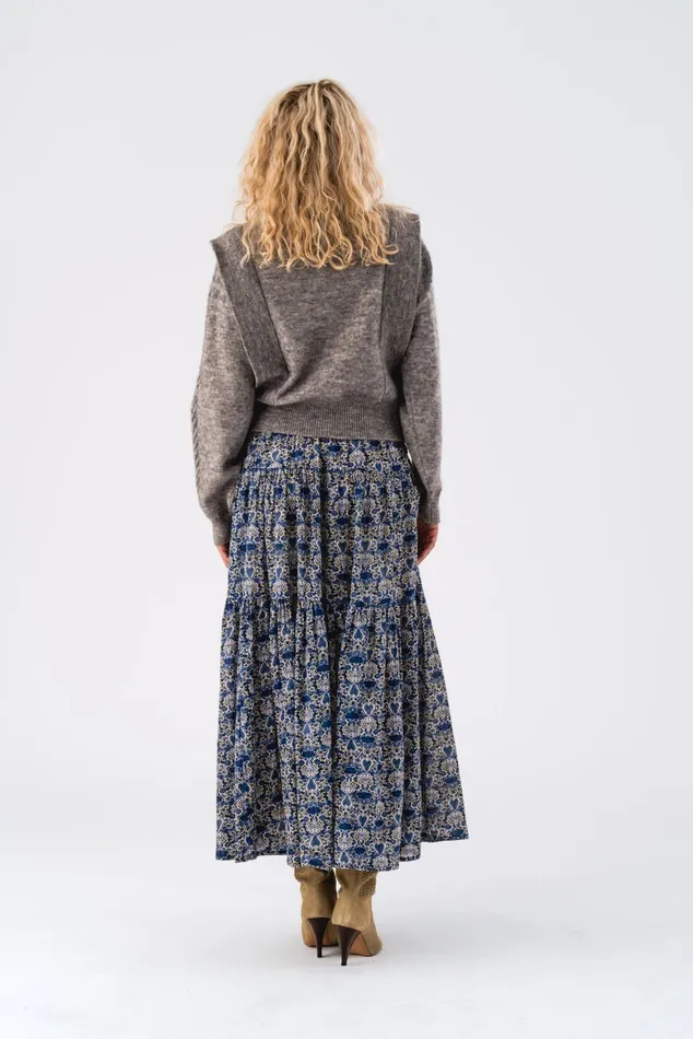 Women Lollys Laundry Skirts Sunset Maxi Skirt Blue