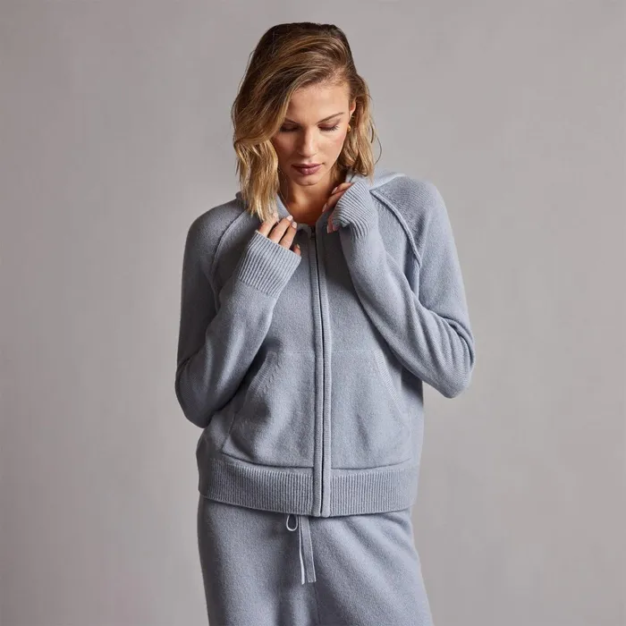Women Lounge James Perse Recycled Cashmere Track Jacket Breeze