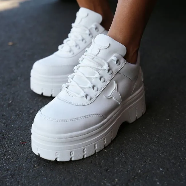 Women Lux White Sneakers Windsor Smith Platform Sneakers