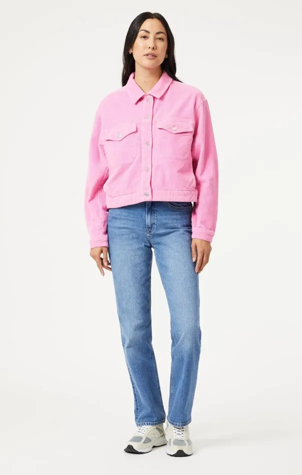 Women Maren Crop Jacket In Pink Cord Mavi Jeans Jackets Women Maren Crop Jacket In Pink Cord Mavi Jeans Jackets