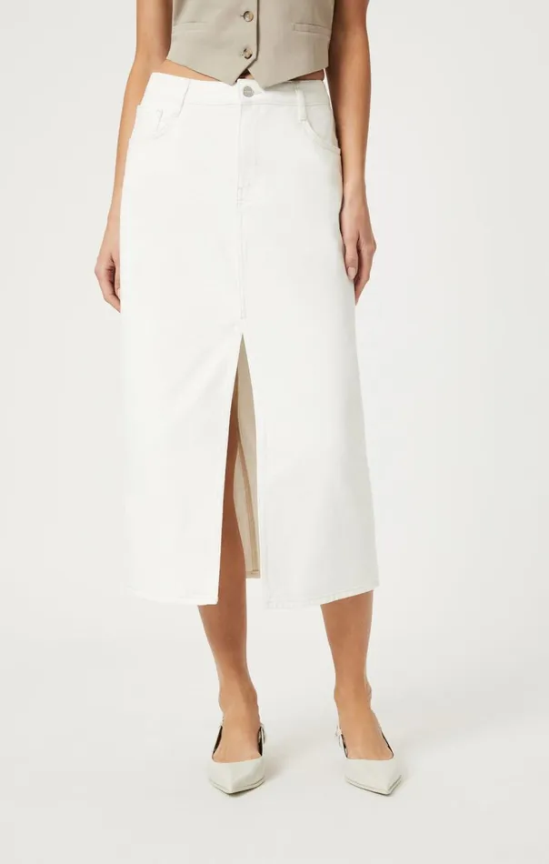 Women Marin Skirt In Off White Denim Mavi Jeans Dresses and Skirts Women Marin Skirt In Off White Denim Mavi Jeans Dresses and Skirts