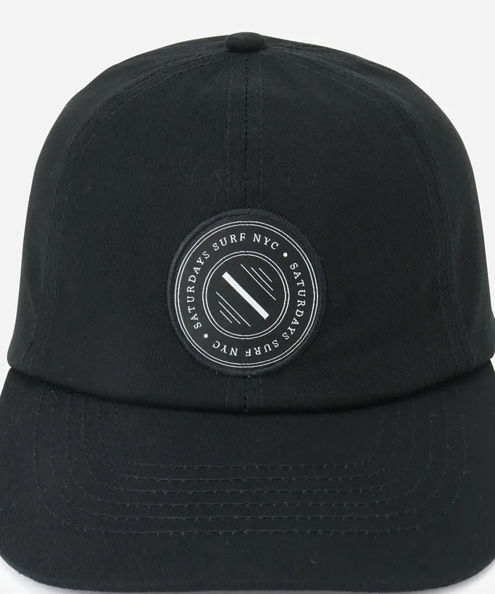 WomenMen Saturdays NYC Hats Slash Badge Abie Dad Hat Black WomenMen Saturdays NYC Hats Slash Badge Abie Dad Hat Black