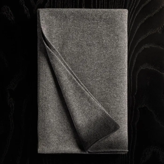 WomenMen Scarves James Perse Dip Dye Cashmere Scarf Grey Feltblack