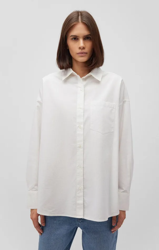 Women One Pocket ButtonUp Shirt In White Mavi Jeans Shirts Women One Pocket ButtonUp Shirt In White Mavi Jeans Shirts