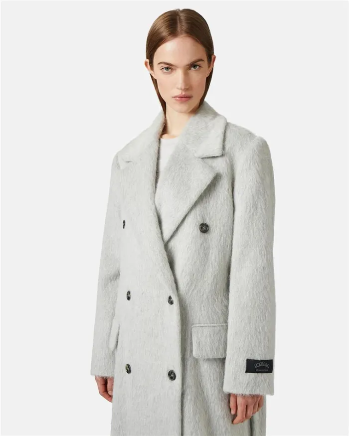 Women OUTERWEAR Iceberg Doublebreasted Coat In Velor Cloth
