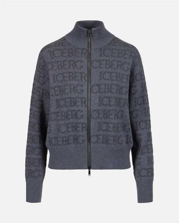 Women OUTERWEAR Iceberg Wool Blend Jacket With Iceberg Logo
