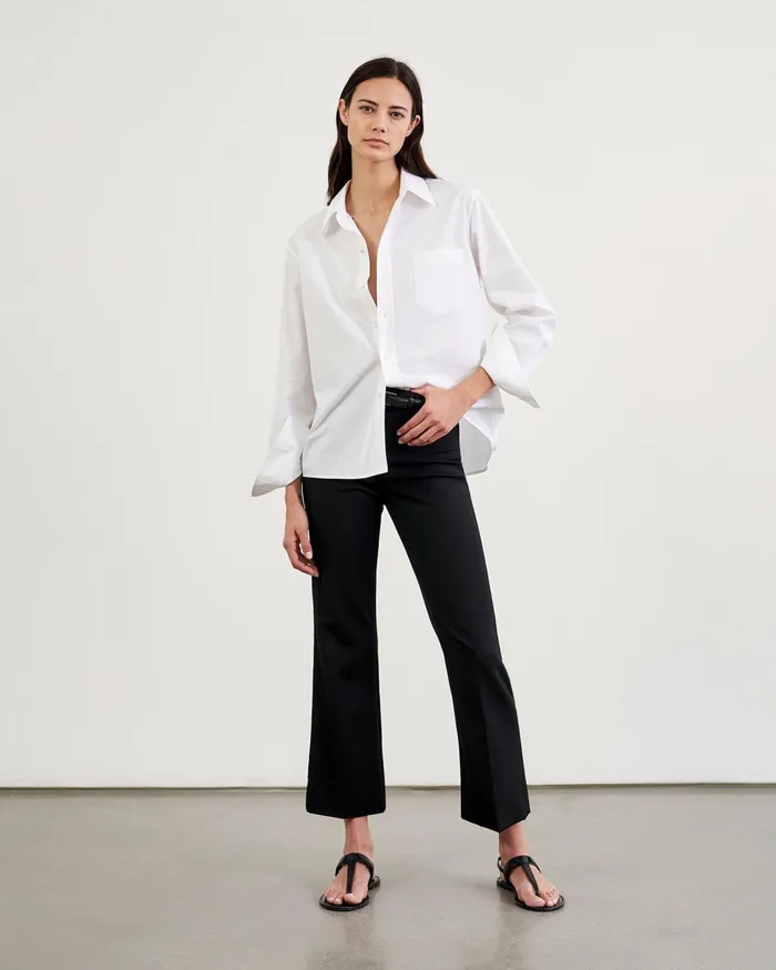 Women Pants and Shorts Nili Lotan CROPPED CORETTE PANT Black
