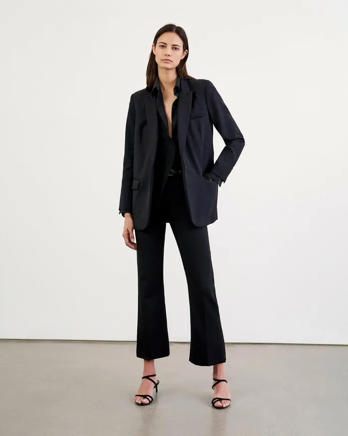 Women Pants and Shorts Nili Lotan CROPPED CORETTE PANT Black